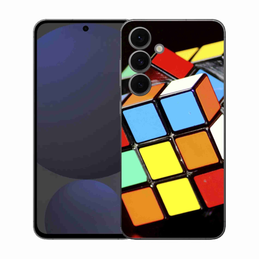 Gelový kryt mmCase na Samsung Galaxy S25 FE - rubikova kostka