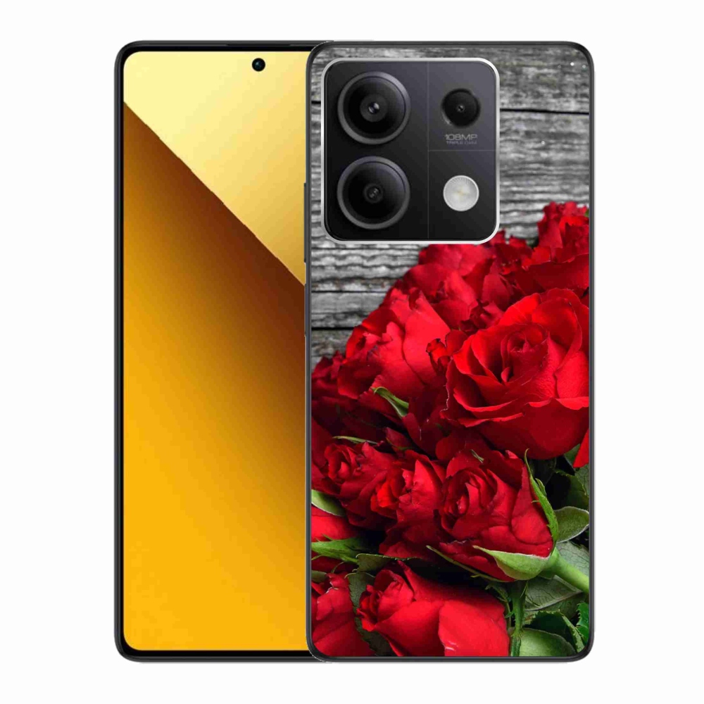 Gelový kryt mmCase na Xiaomi Redmi Note 13 5G - červené růže