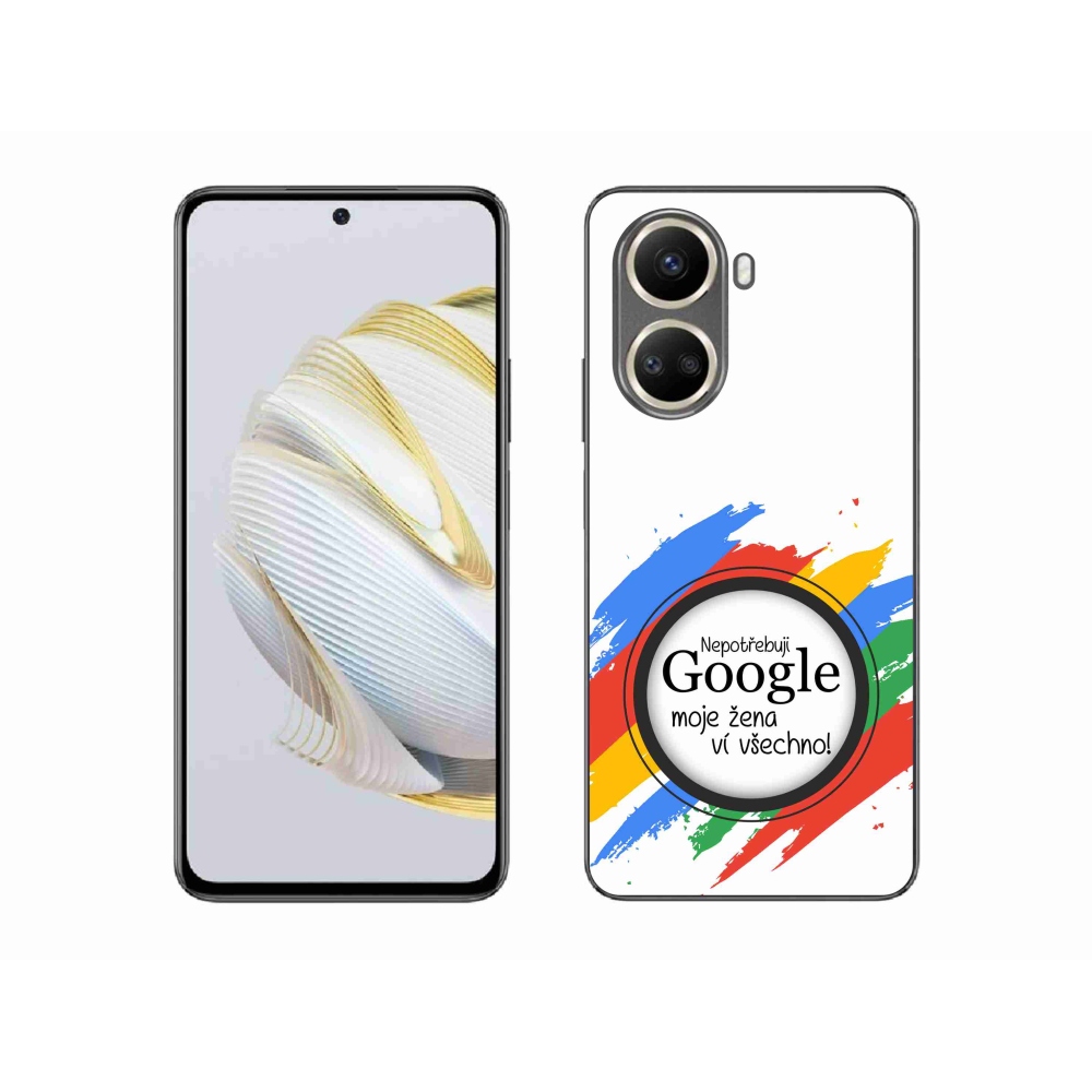 Gelový kryt mmCase na Huawei Nova 10 SE - žena ví všechno bílé pozadí