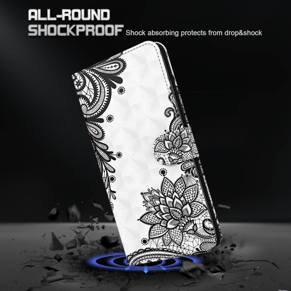 Print knížkové pouzdro na Samsung Galaxy S24+ - krajkový květ