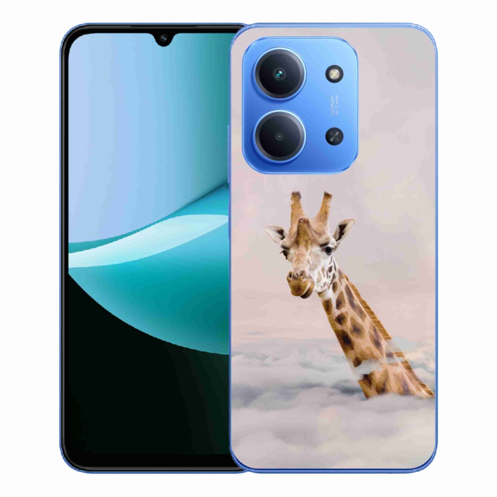 Gelový kryt mmCase na Xiaomi Redmi 15C 4G/5G (173mm) - žirafa v oblacích