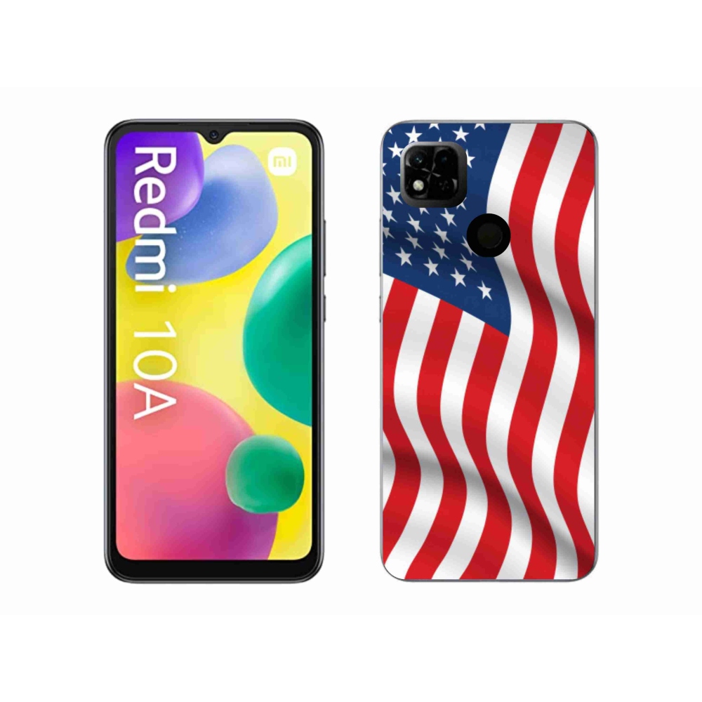 Gelový kryt mmCase na mobil Xiaomi Redmi 10A - USA vlajka