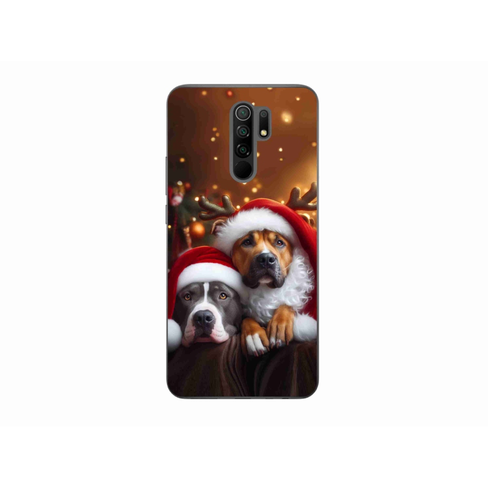 Gelový kryt mmCase na Xiaomi Redmi 9 - vánoční psi