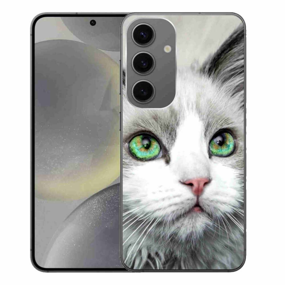 Gelový kryt mmCase na Samsung Galaxy S24+ - kočičí pohled
