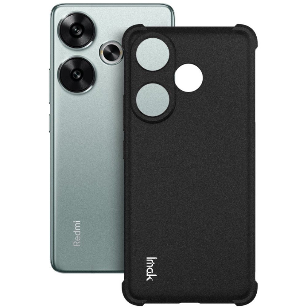 IMK matný gelový obal s vyztuženými rohy na Xiaomi Poco F6 - černý