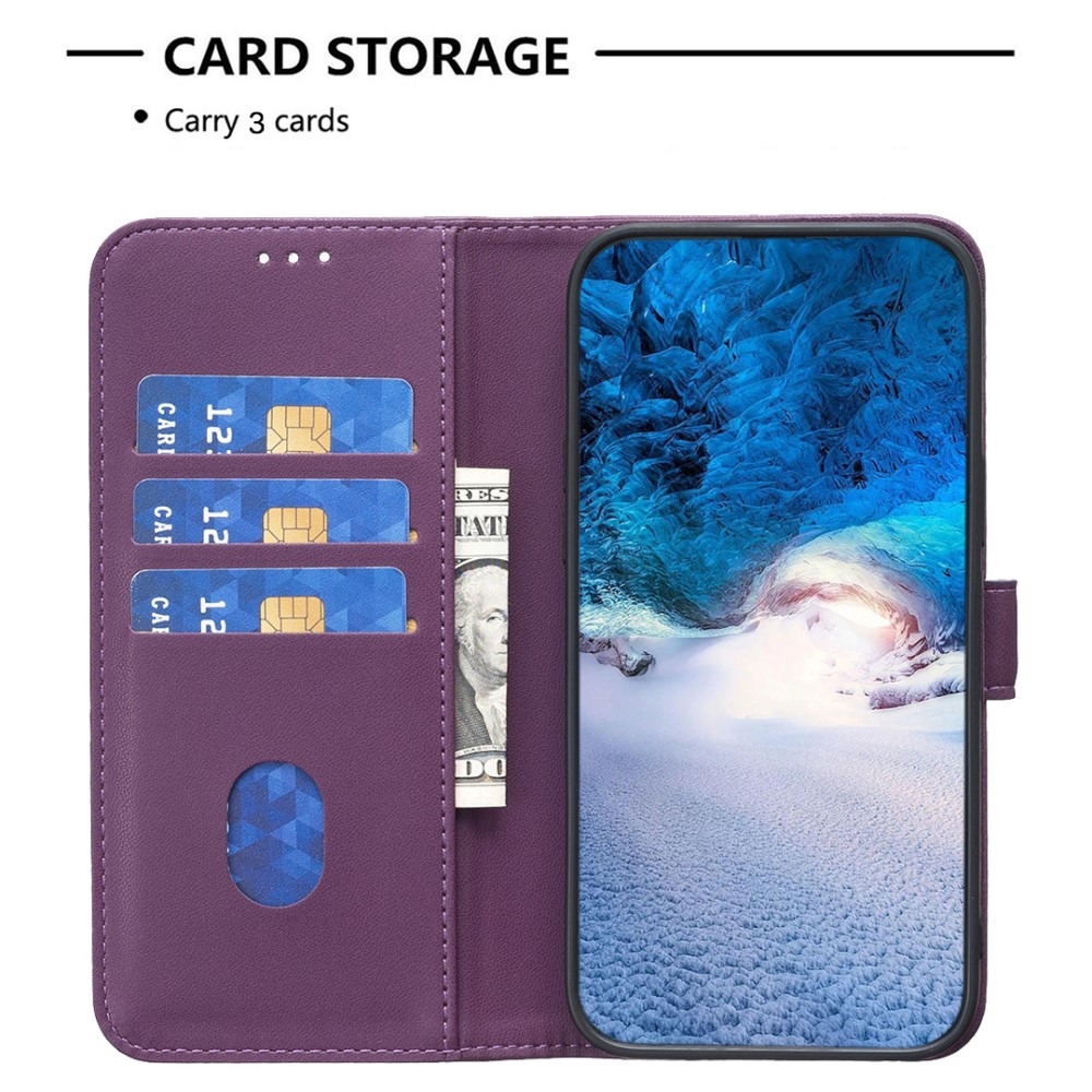 BNF knížkové pouzdro na Samsung Galaxy M55 5G - tmavěfialové