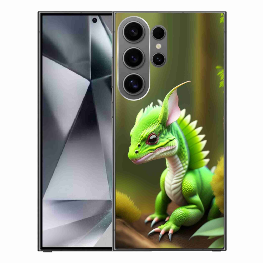 Gelový kryt mmCase na Samsung Galaxy S24 Ultra - zelený dráček