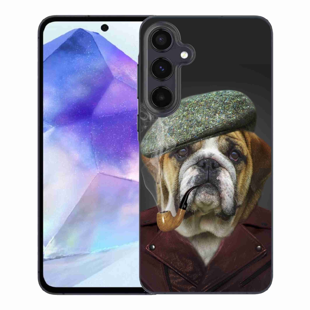 Gelový kryt mmCase na Samsung Galaxy A55 5G - pes s fajfkou