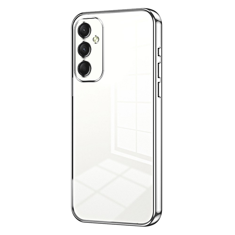 Cut gelový třpytivý obal na Samsung Galaxy A16 4G/5G - stříbrný