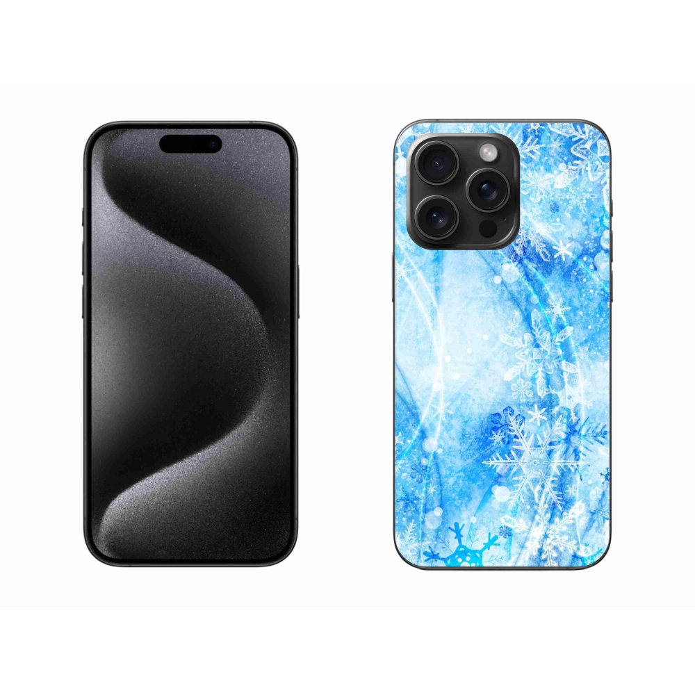 Gelový kryt mmCase na iPhone 15 Pro Max - sněhové vločky