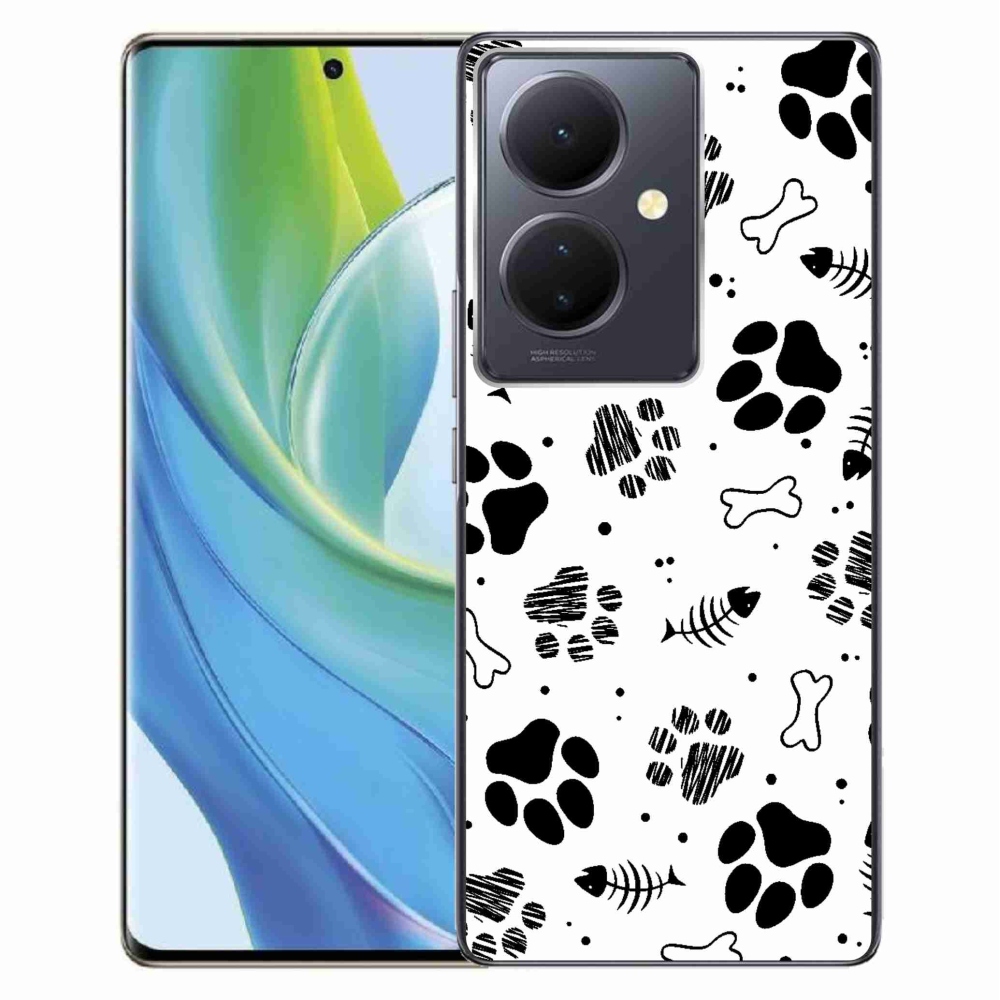 Gelový kryt mmCase na Vivo V29 Lite 5G - psí tlapky 1