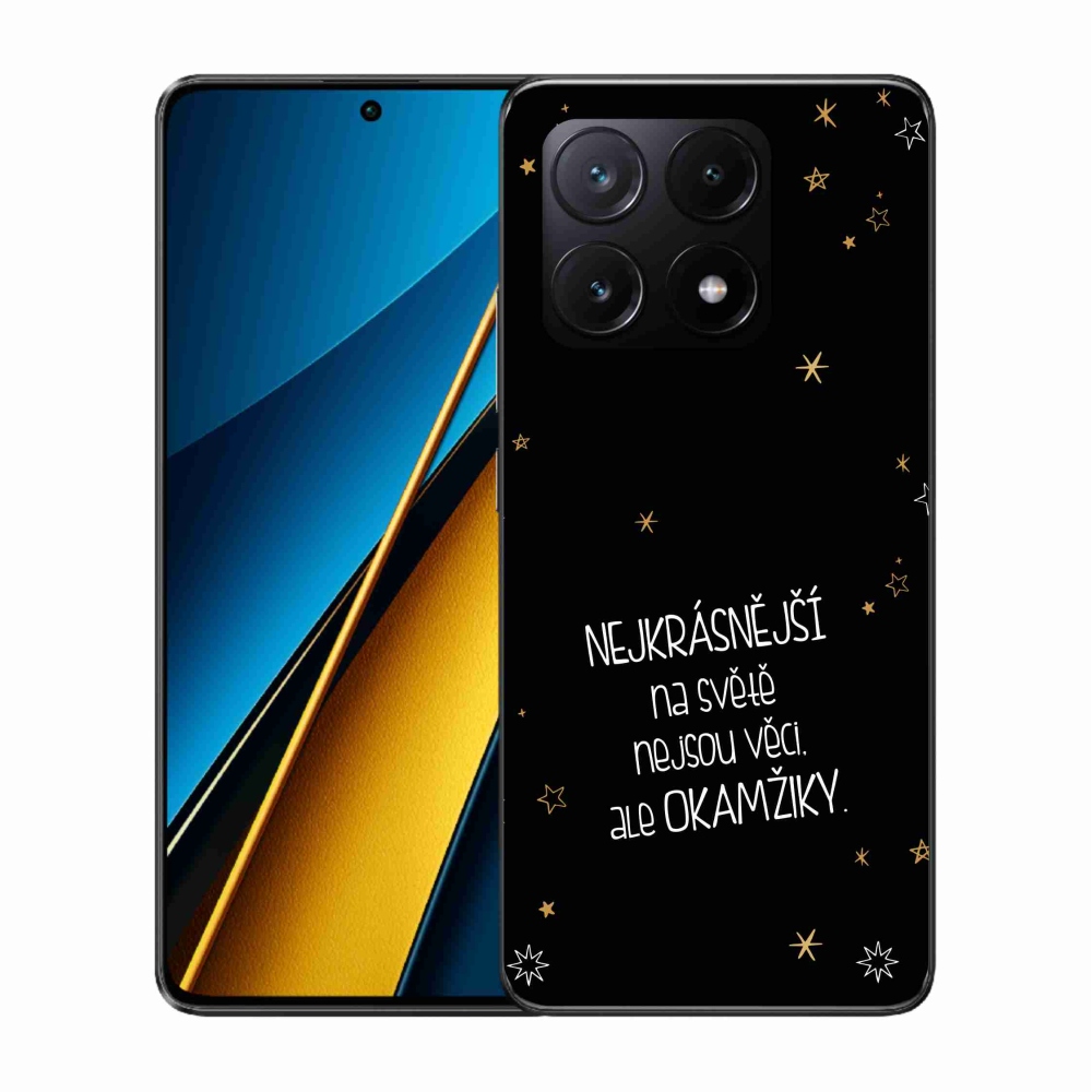 Gelový kryt mmCase na Xiaomi Poco X6 Pro 5G - citát 4 černé pozadí