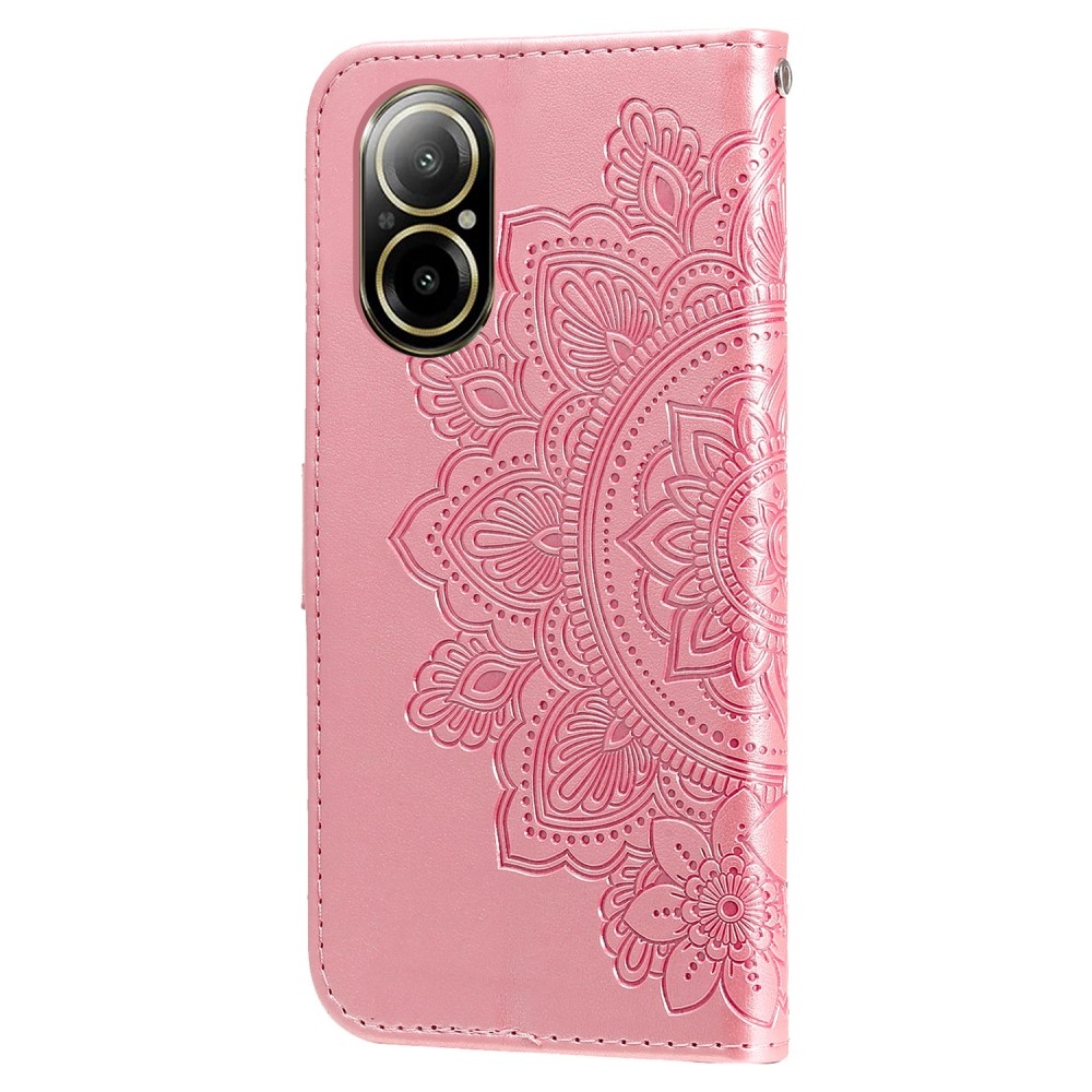 Mandala knížkové pouzdro na Realme C67 - růžové