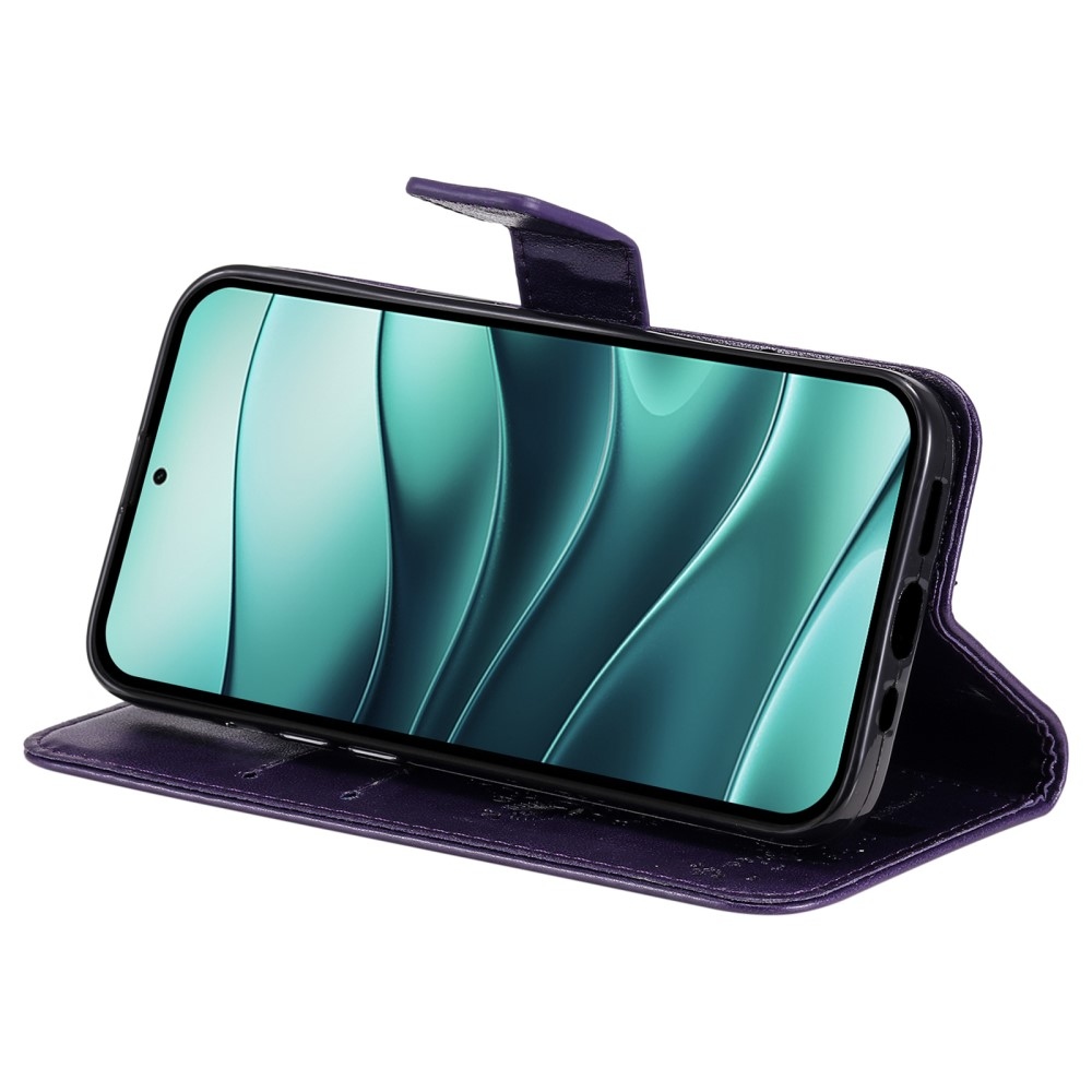 Trees knížkové pouzdro na Xiaomi Redmi Note 14 5G - tmavěfialové