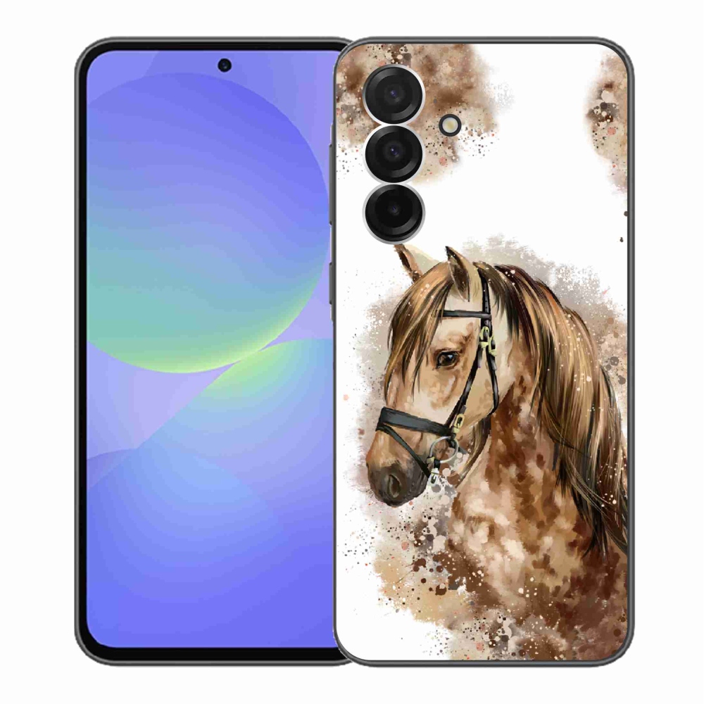 Gelový kryt mmCase na Samsung Galaxy A36 5G - hnědý kreslený kůň