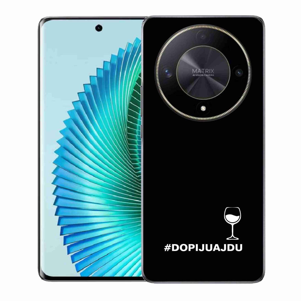 Gelový kryt mmCase na Honor Magic 6 Lite 5G - vinný motiv černé pozadí