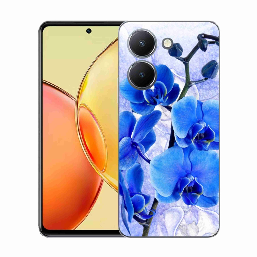 Gelový kryt mmCase na Vivo Y36 - modré květy