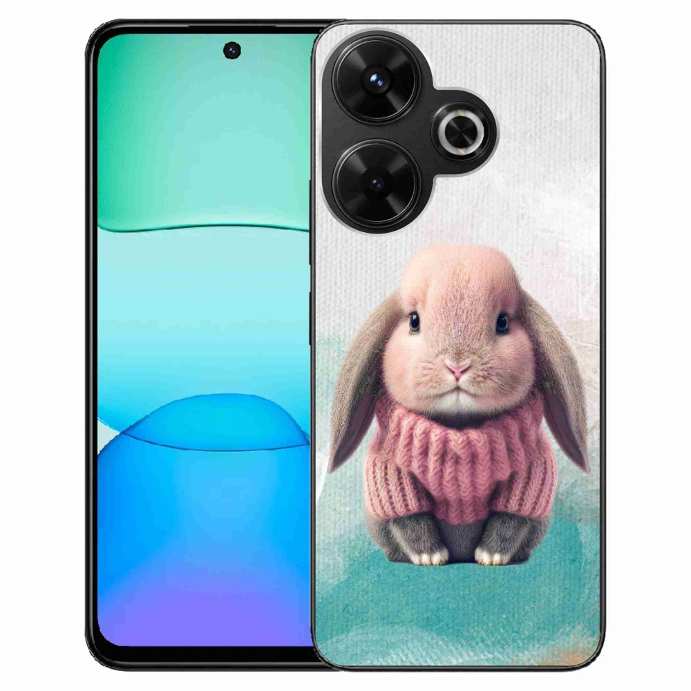 Gelový kryt mmCase na Xiaomi Redmi 13 4G/Poco M6 4G - králíček ve svetru