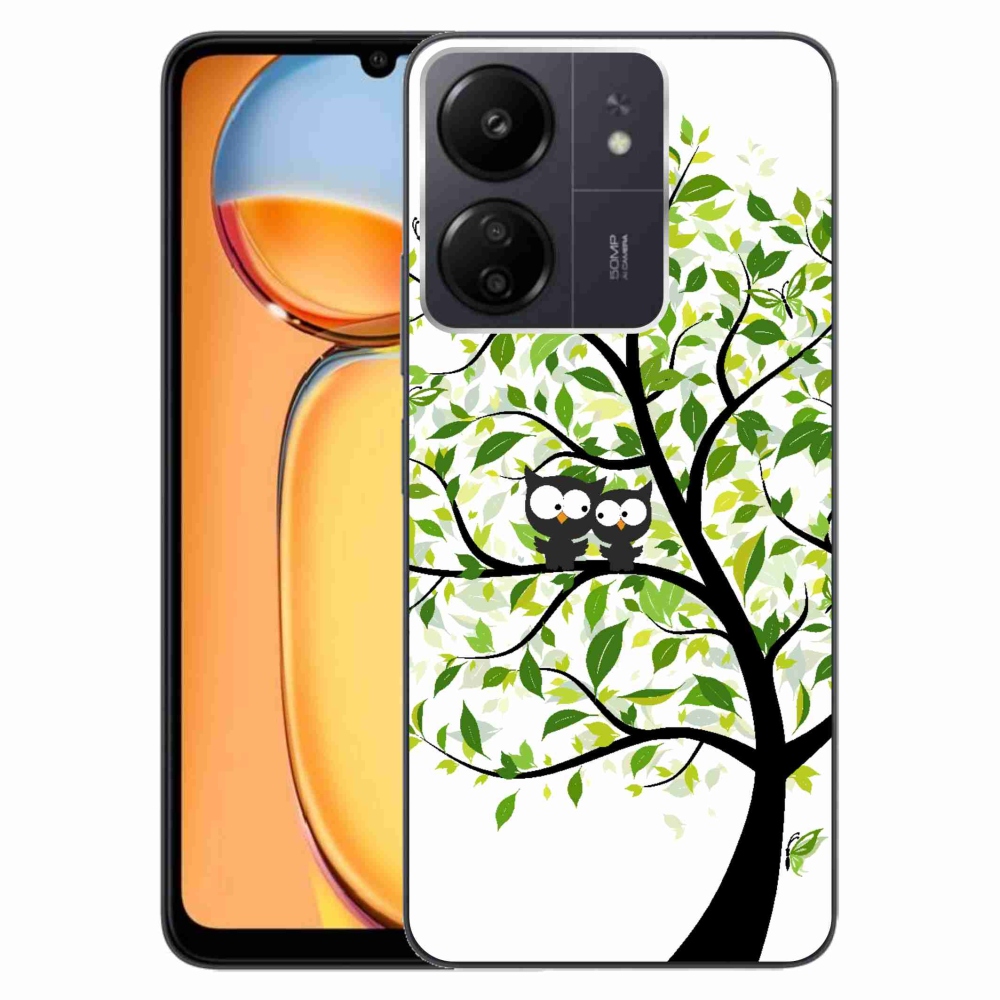 Gelový kryt mmCase na Xiaomi Poco C65/Redmi 13C - sovičky na stromě