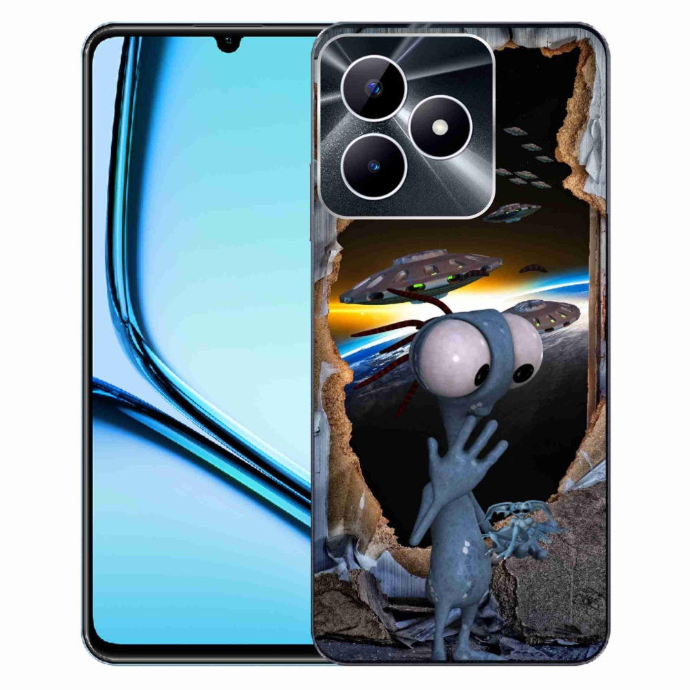 Gelový kryt mmCase na Realme Note 50 - mimozemšťan