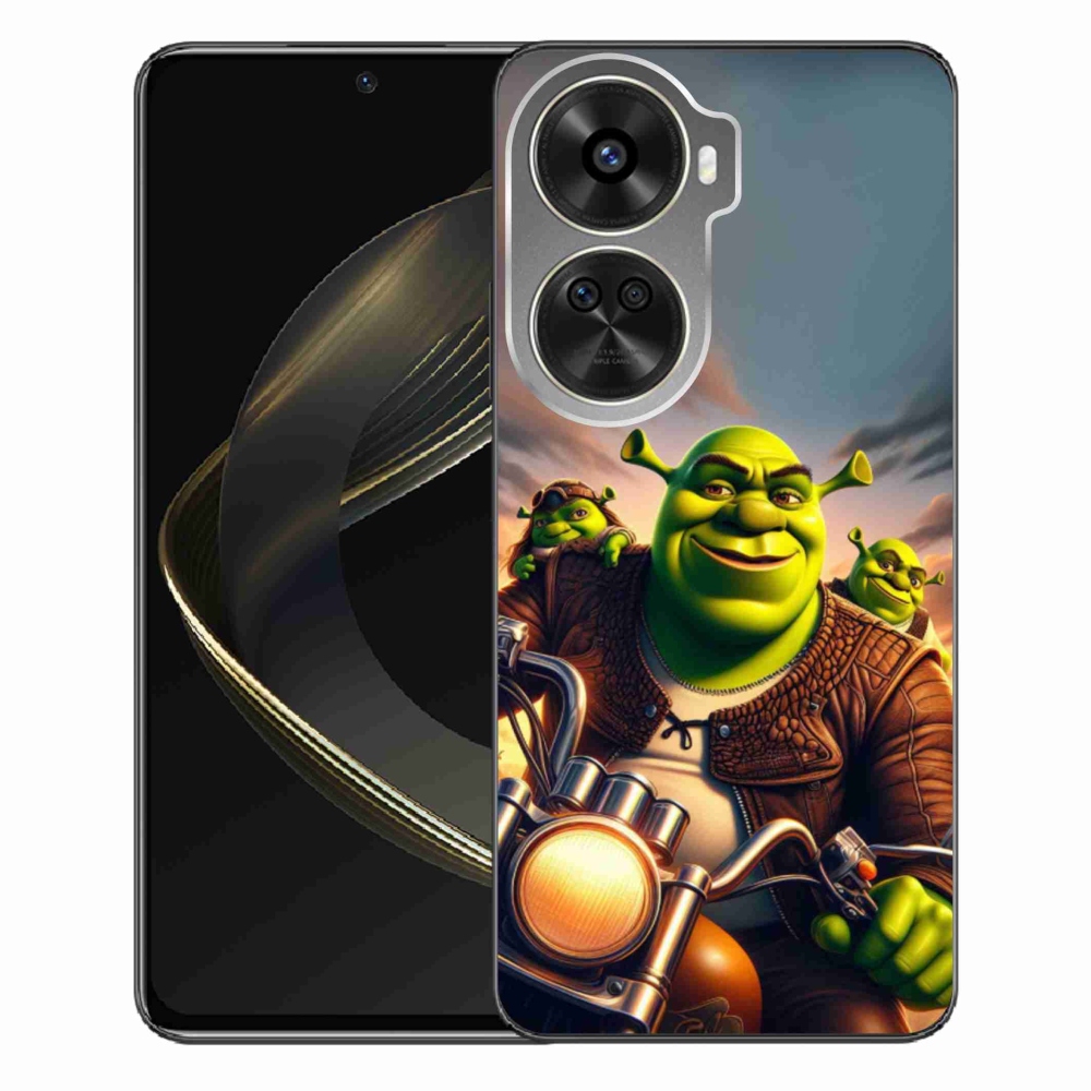Gelový kryt mmCase na Huawei Nova 12 SE - shrek na motorce