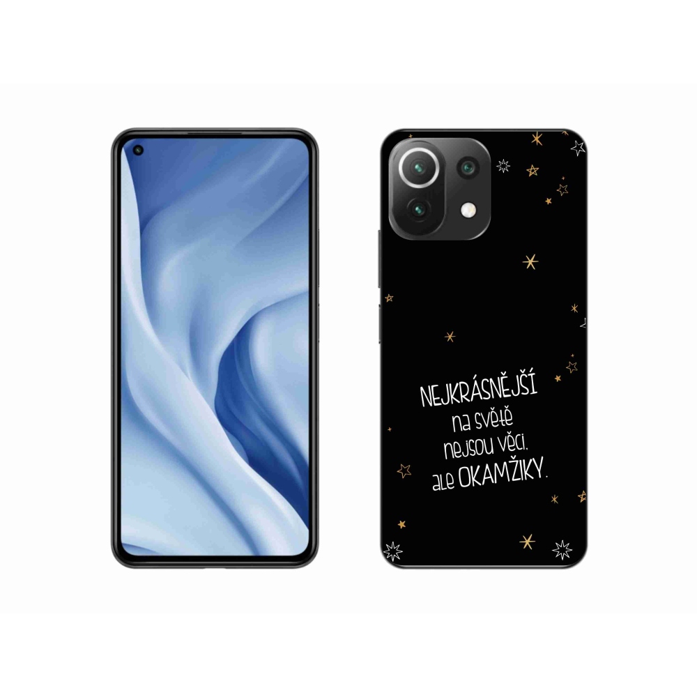Gelový kryt mmCase na Xiaomi 11 Lite 5G NE - citát 4 černé pozadí