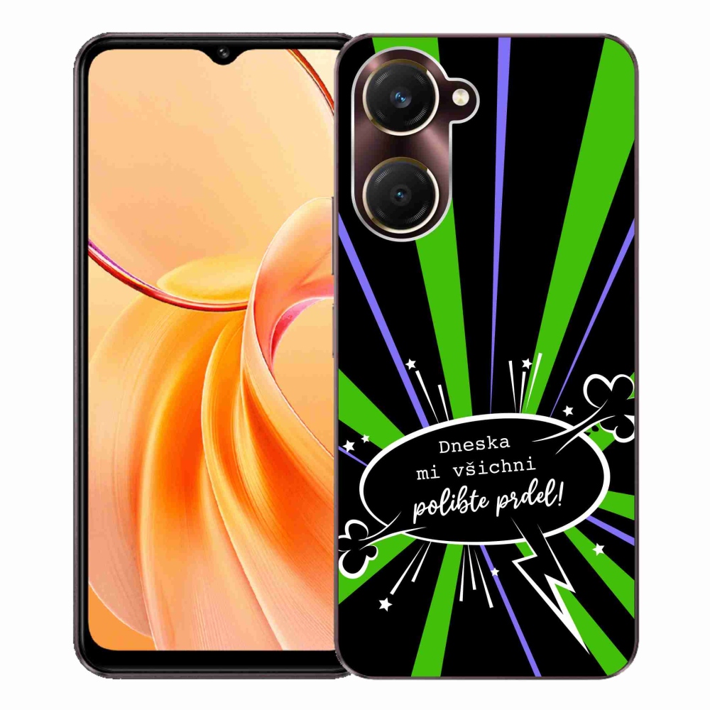 Gelový kryt mmCase na Vivo Y28s 5G - vtipný text 15 černé pozadí