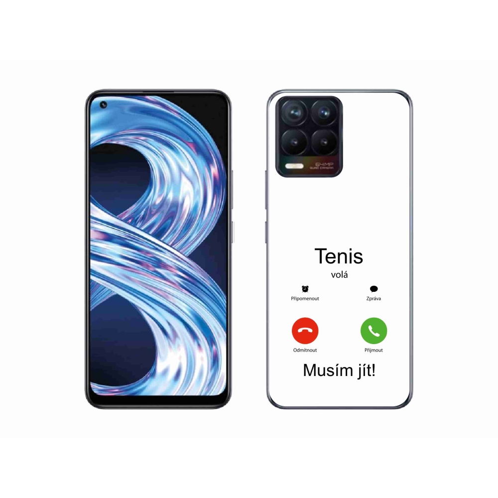 Gelový kryt mmCase na Realme 8 4G - tenis volá bílé pozadí