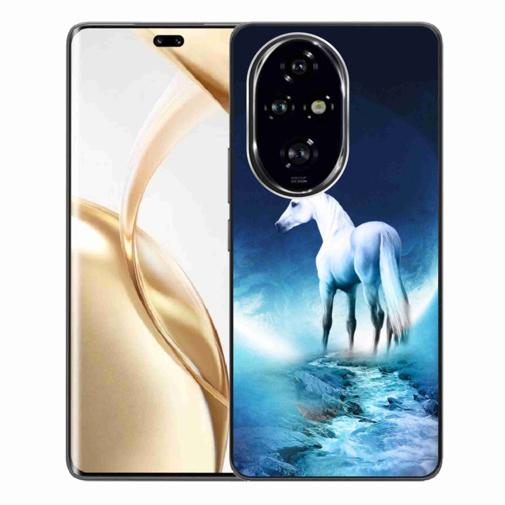 Gelový kryt mmCase na Honor 200 Pro 5G - bílý jednorožec