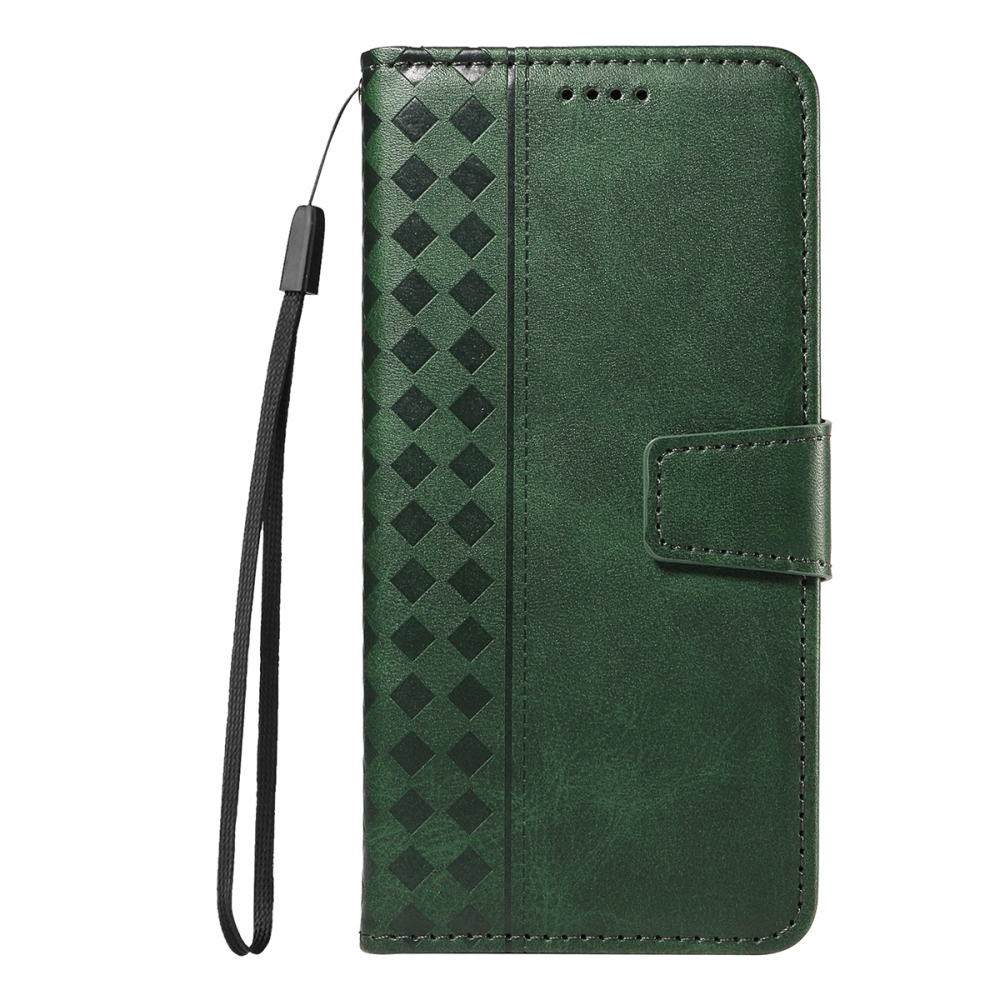 Grids knížkové pouzdro na Xiaomi Redmi 15C 4G/5G (173mm) - zelené