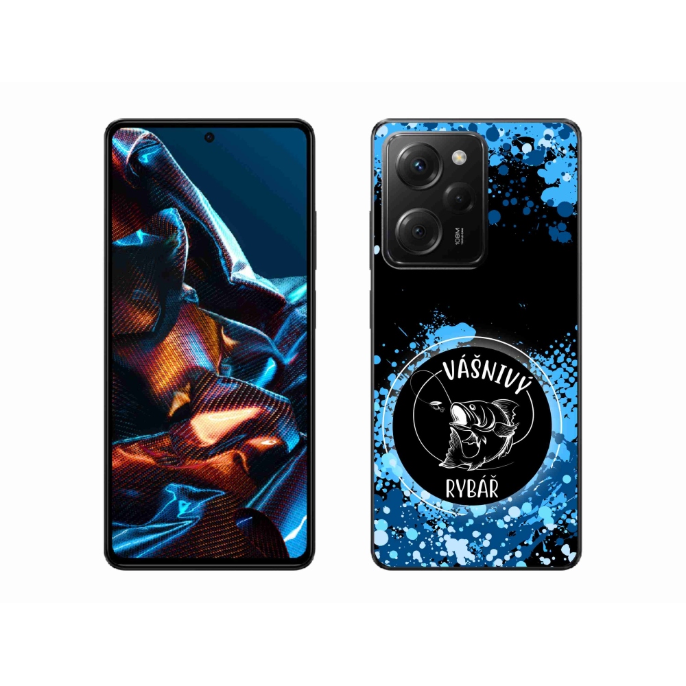Gelový kryt mmCase na Xiaomi Poco X5 Pro 5G - vášnivý rybář černé pozadí