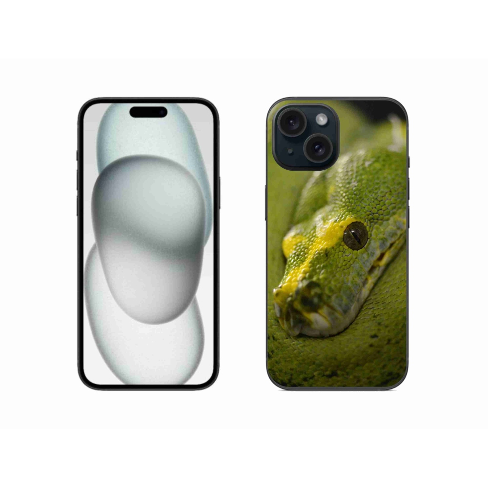 Gelový kryt mmCase na iPhone 15 - had 2