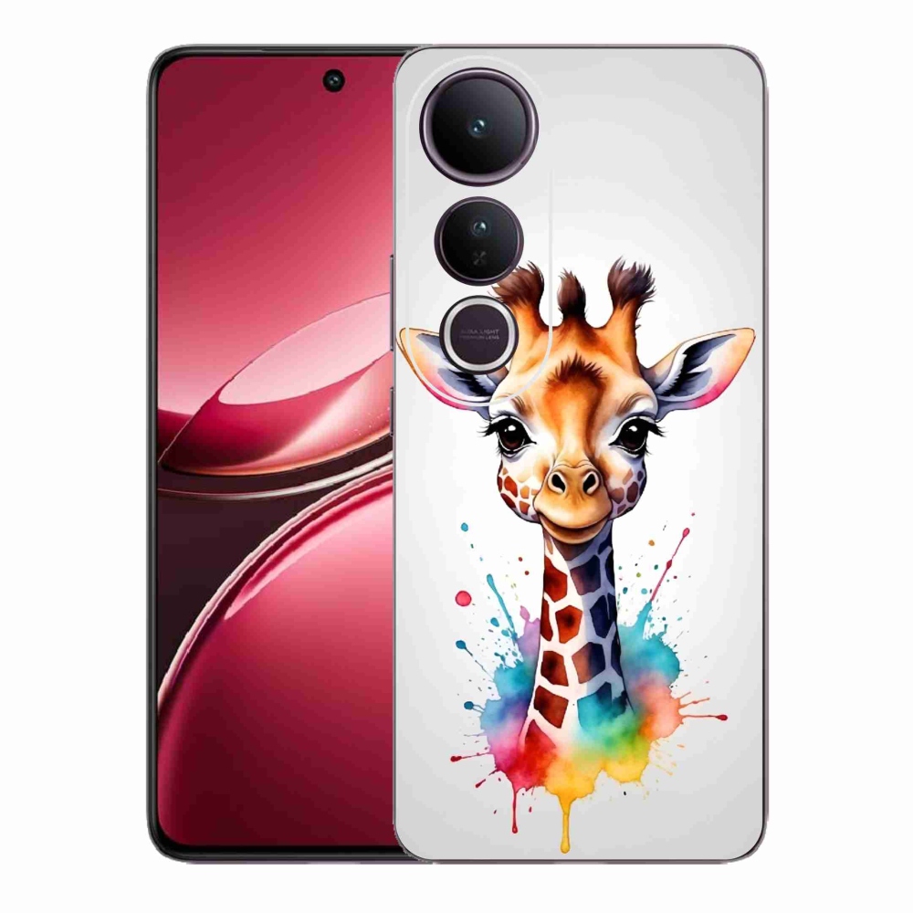 Gelový kryt mmCase na Vivo V50 Lite 4G/5G - žirafa 1