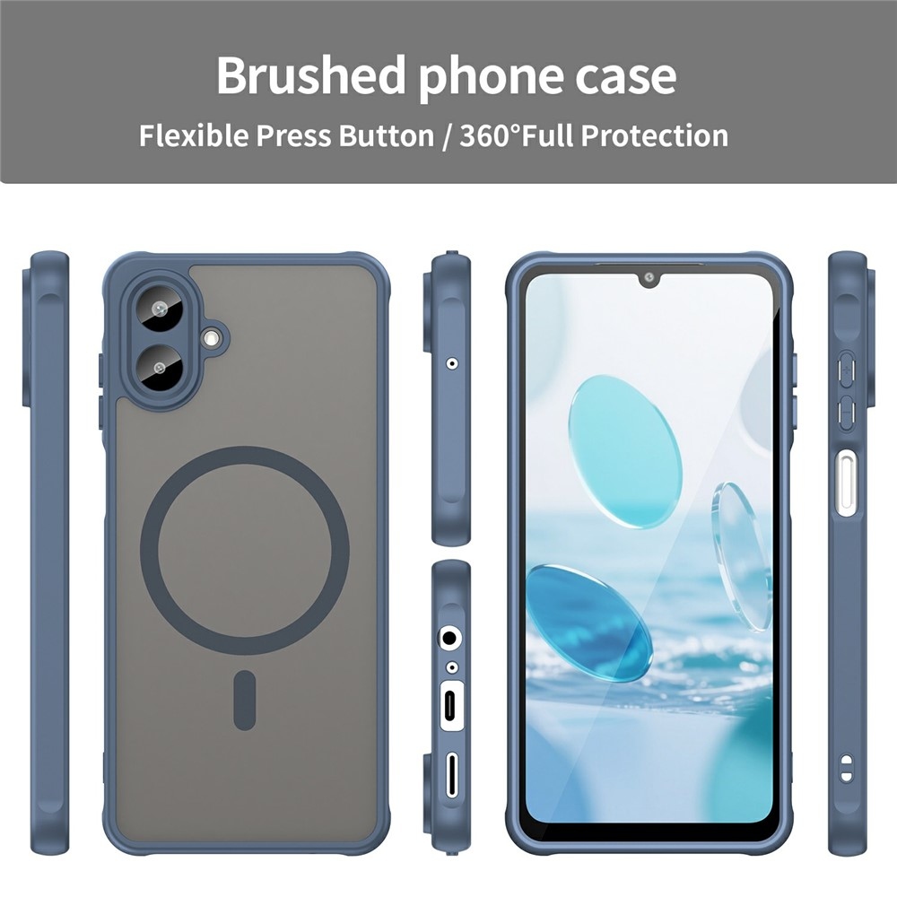 Case matný gelový obal s MagSafe na Samsung Galaxy A07 4G - modrý