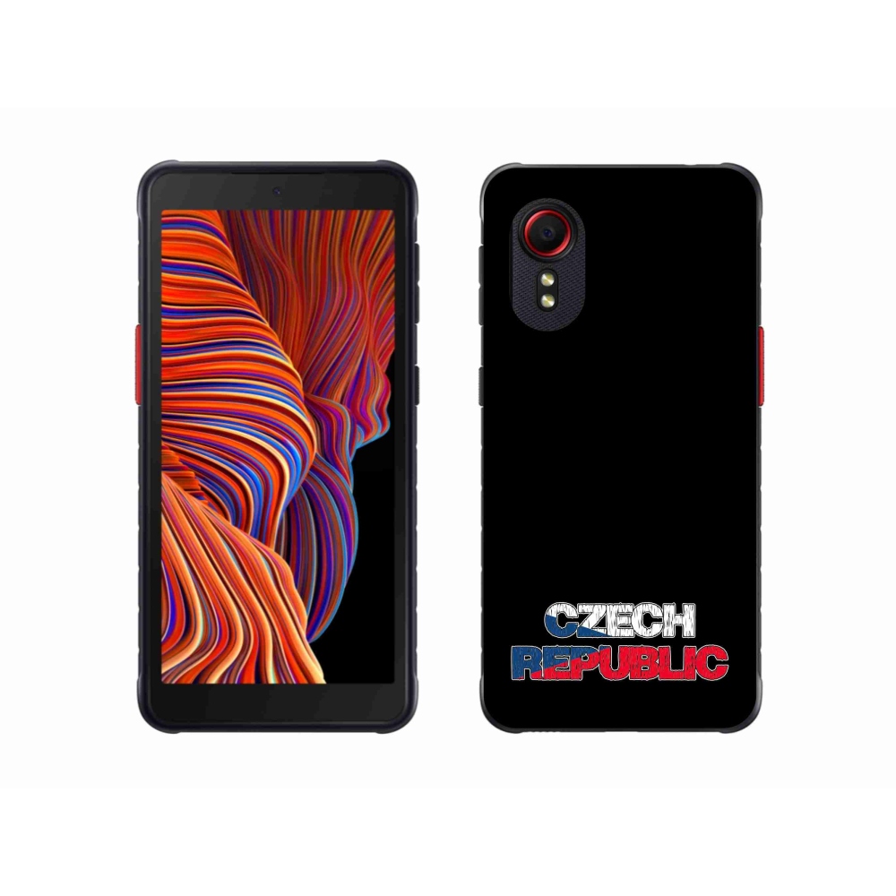 Gelový kryt mmCase na Samsung Galaxy Xcover 5 - Czech Republic černé pozadí