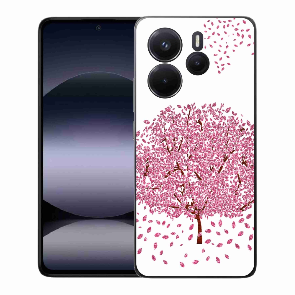 Gelový kryt mmCase na Xiaomi Redmi Note 14 - kreslený strom s listy
