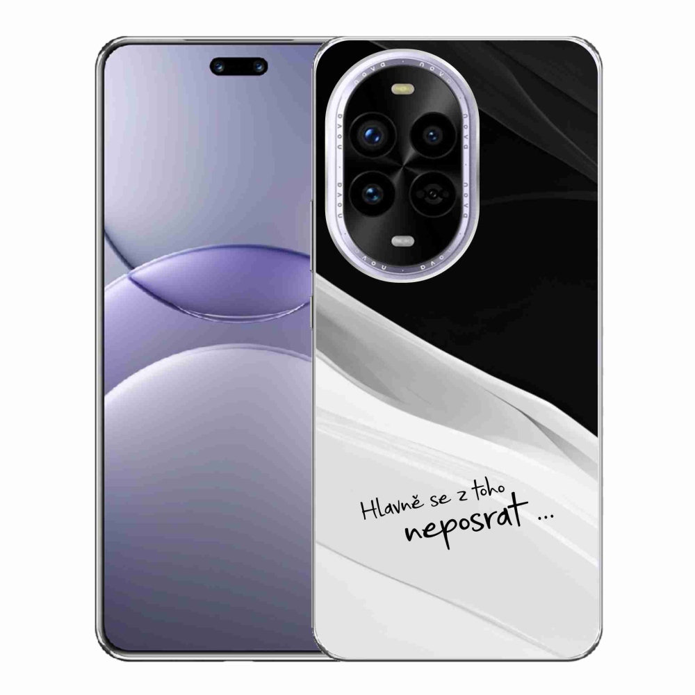 Gelový kryt mmCase na Huawei Nova 13 Pro 5G - vtipný text 13 bíločerné pozadí