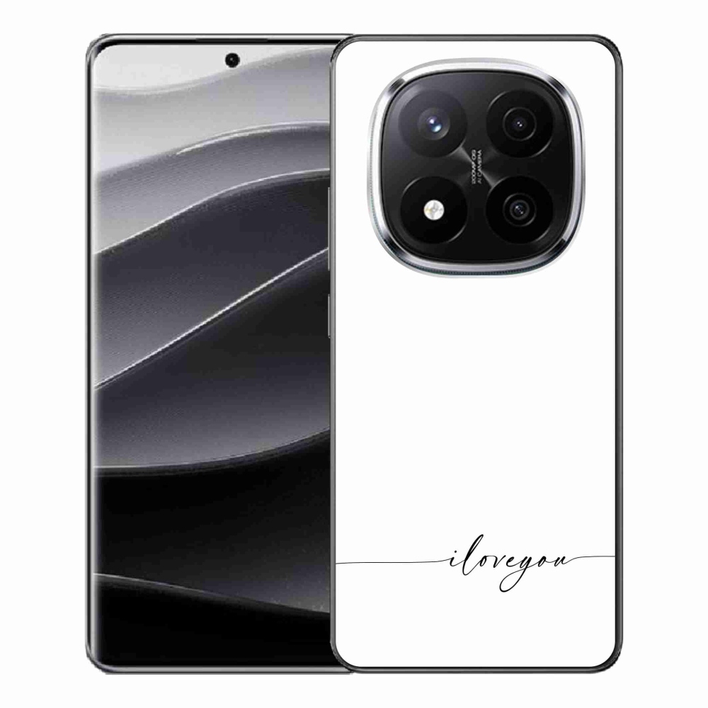 Gelový kryt mmCase na Xiaomi Redmi Note 14 Pro+ 5G - I love you bílé pozadí