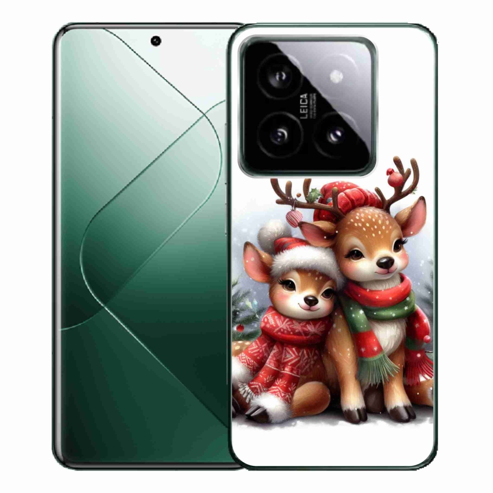 Gelový kryt mmCase na Xiaomi 14 Pro - vánoční sobi