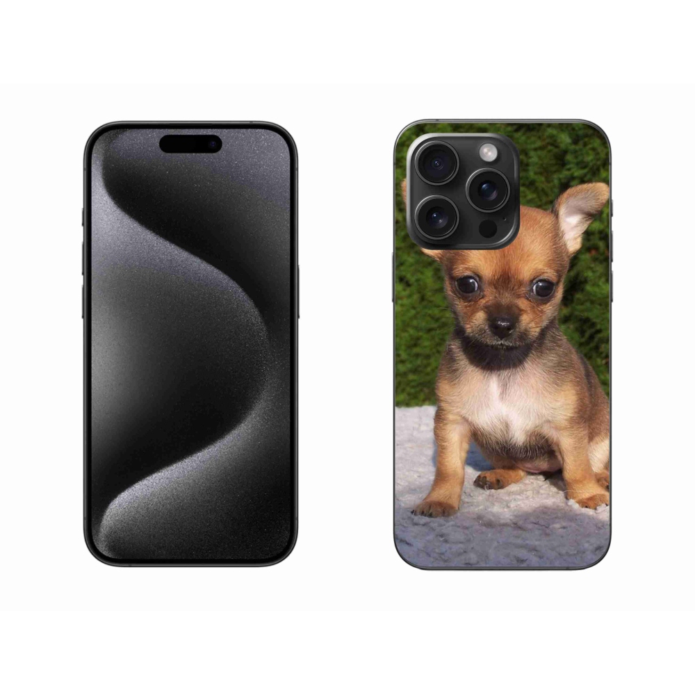 Gelový obal mmCase na iPhone 15 Pro Max - čivava 3