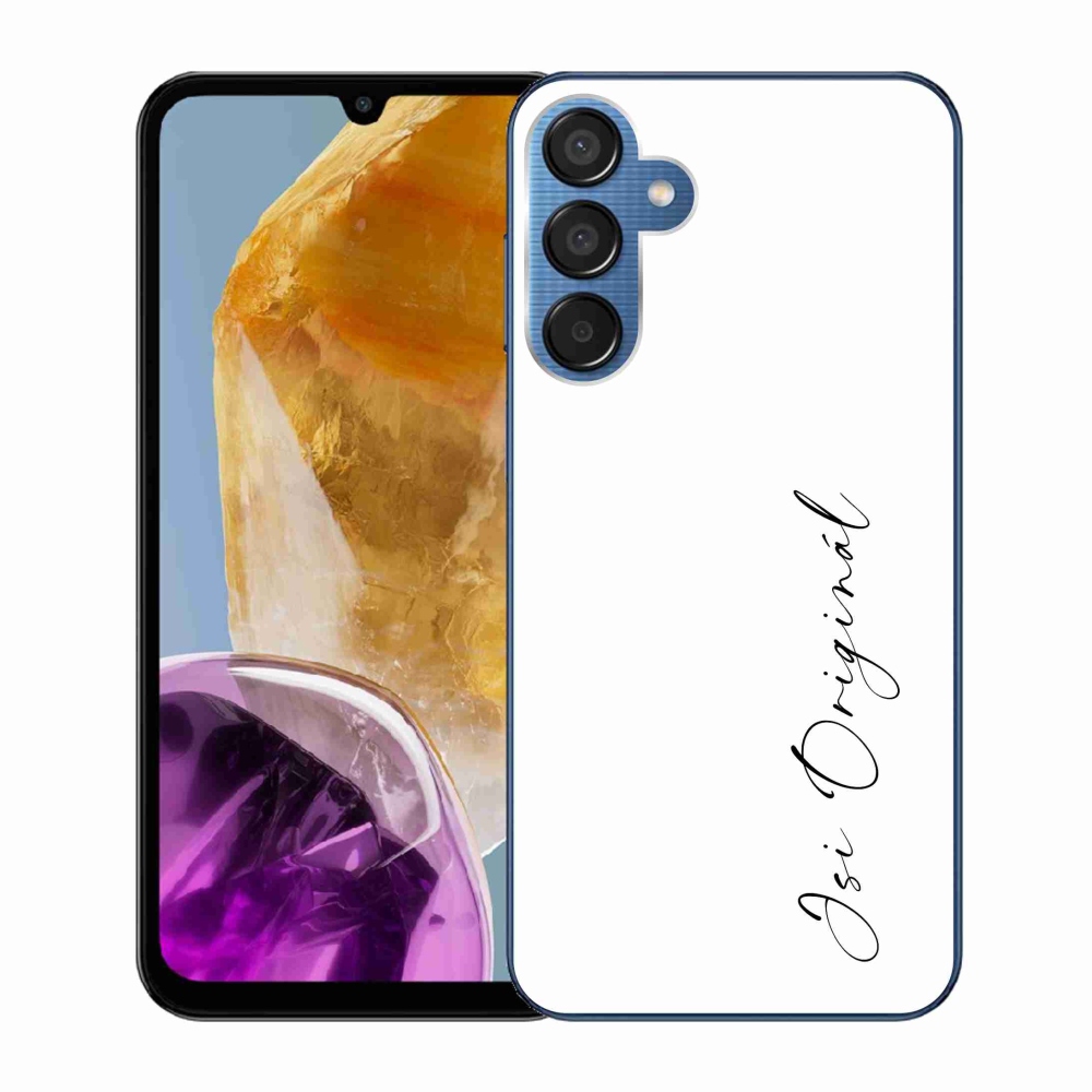 Gelový kryt mmCase na Samsung Galaxy M15 5G - jsi originál bílé pozadí