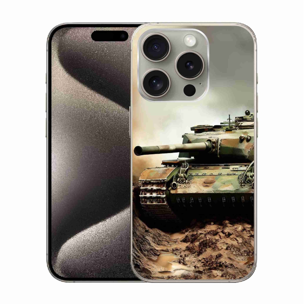 Gelový kryt mmCase na iPhone 15 Pro - tank