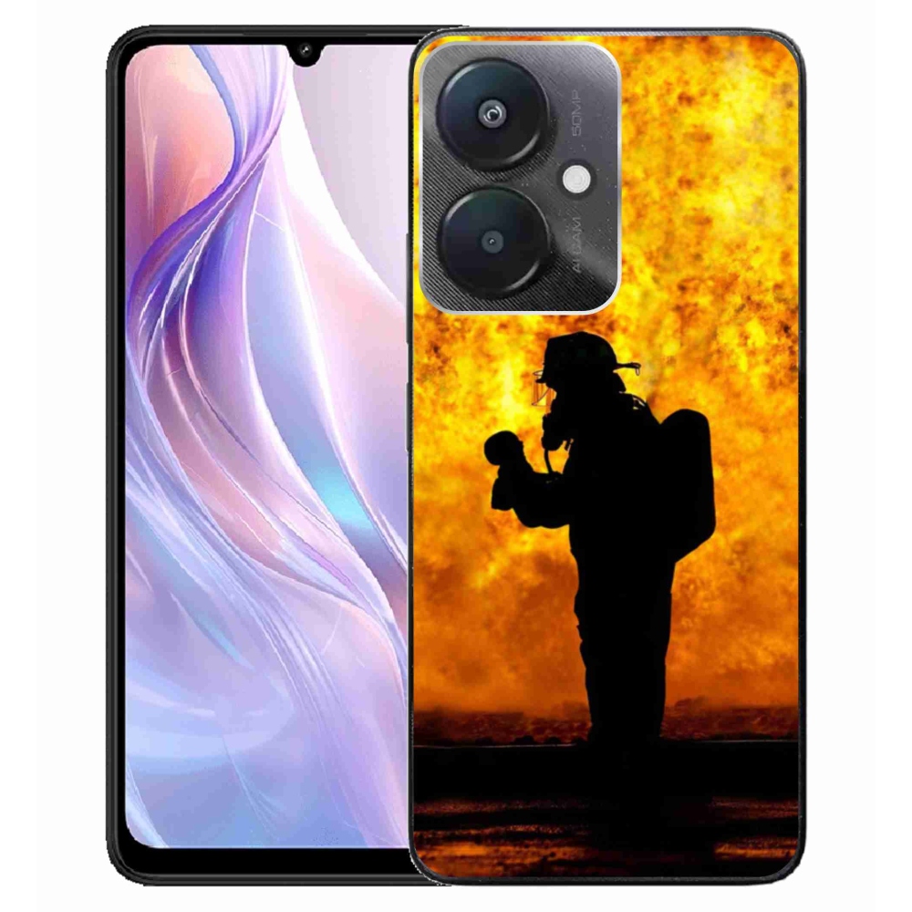 Gelový kryt mmCase na Xiaomi Redmi 13C 5G - hasič