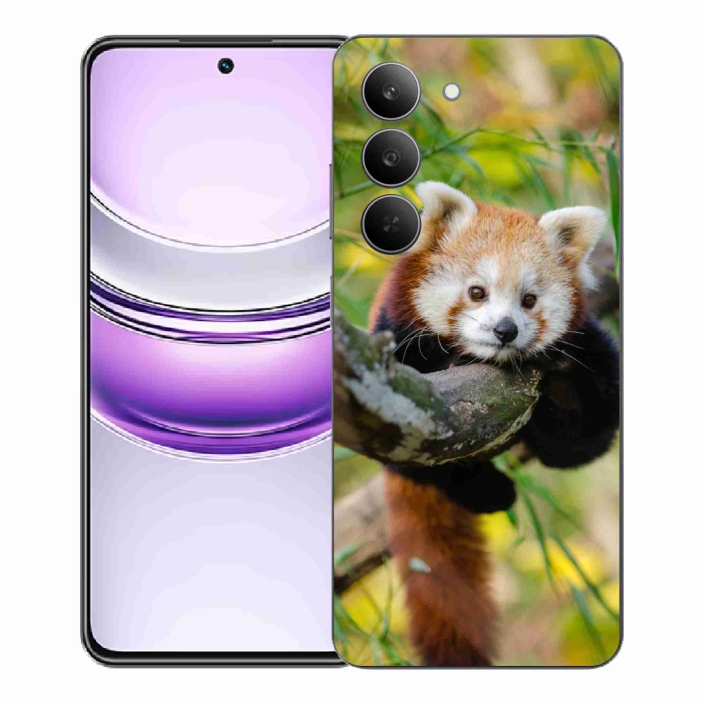 Gelový kryt mmCase na Realme 14x 5G - panda červená