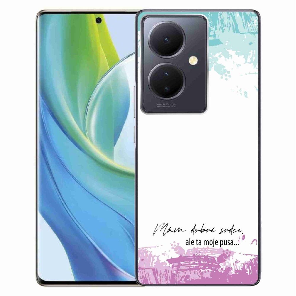 Gelový kryt mmCase na Vivo V29 Lite 5G - vtipný text 3 bílé pozadí
