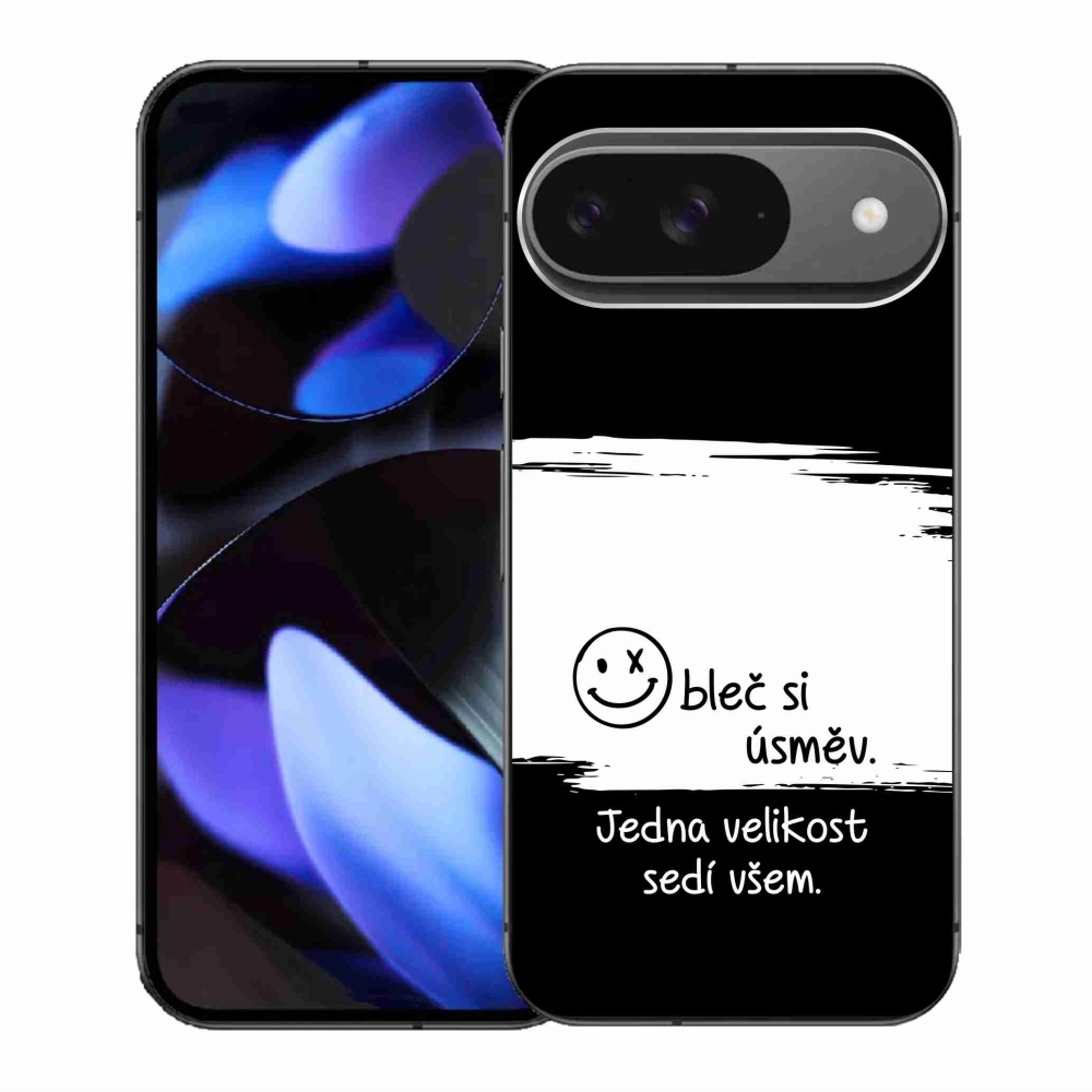 Gelový kryt mmCase na Google Pixel 9/9 Pro - vtipný text 8 bíločerné pozadí