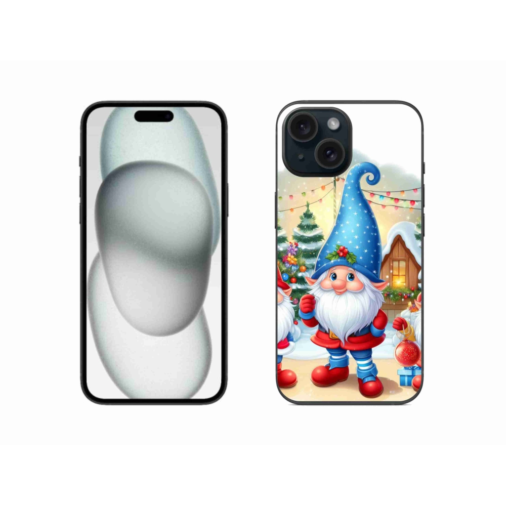 Gelový kryt mmCase na iPhone 15 - vánoční skřítci