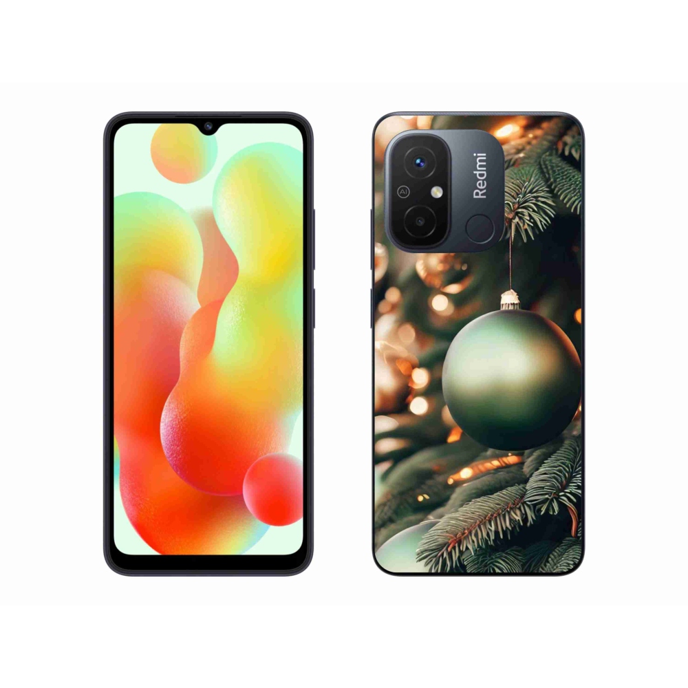Gelový kryt mmCase na Xiaomi Redmi 12C - vánoční ozdoby 1