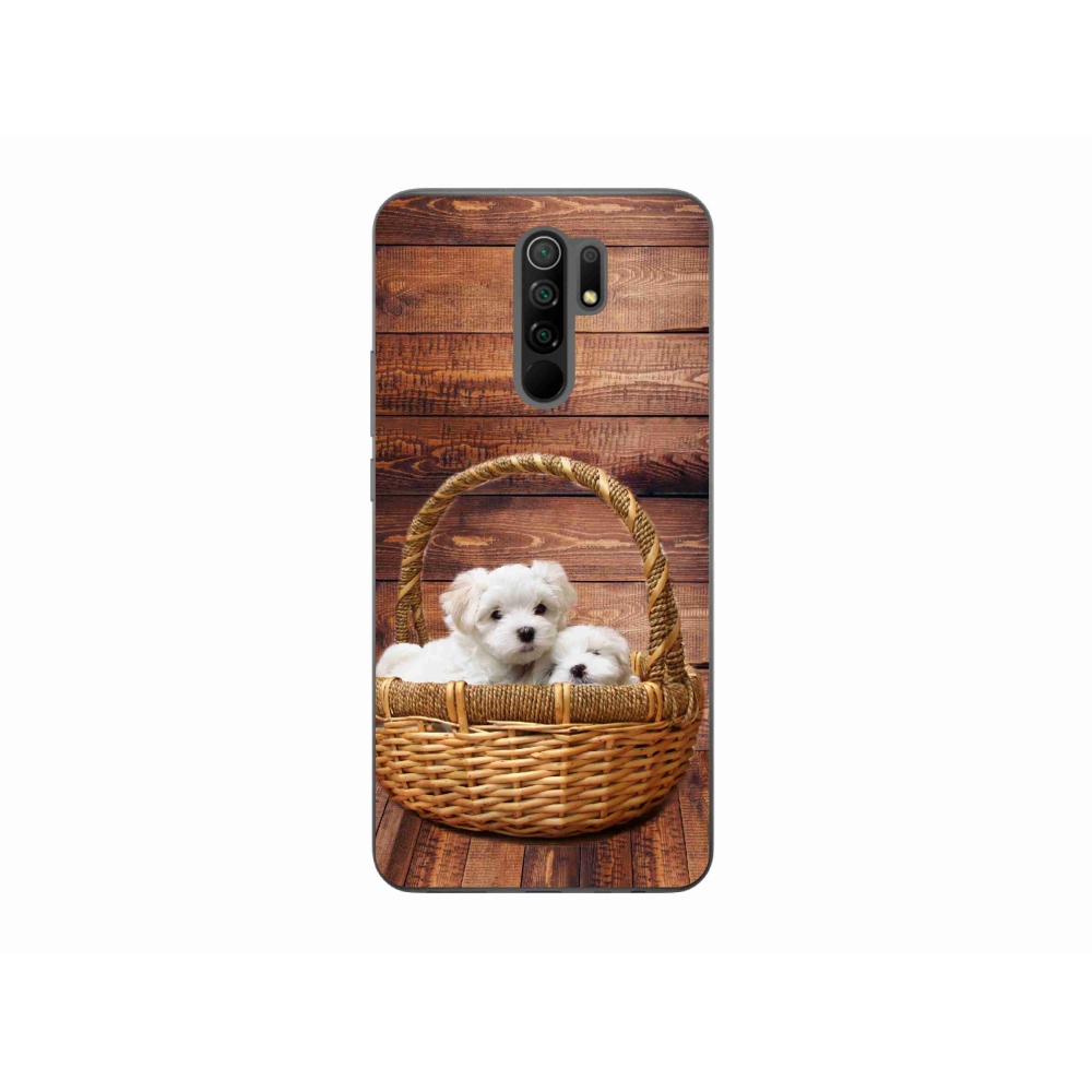 Gelový kryt mmCase na mobil Xiaomi Redmi 9 - štěňátka