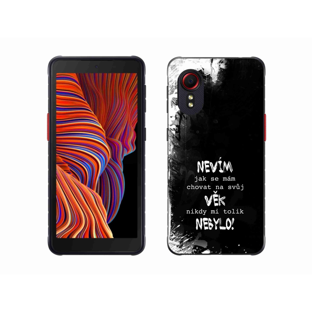 Gelový kryt mmCase na Samsung Galaxy Xcover 5 - vtipný text 14 černé pozadí